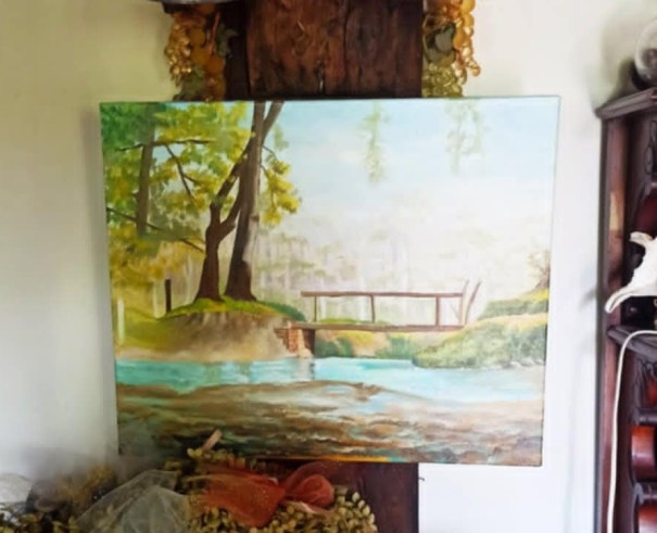 Gue (Ford)de Bourdainville 1979. Oil/Canvas Huile/toile